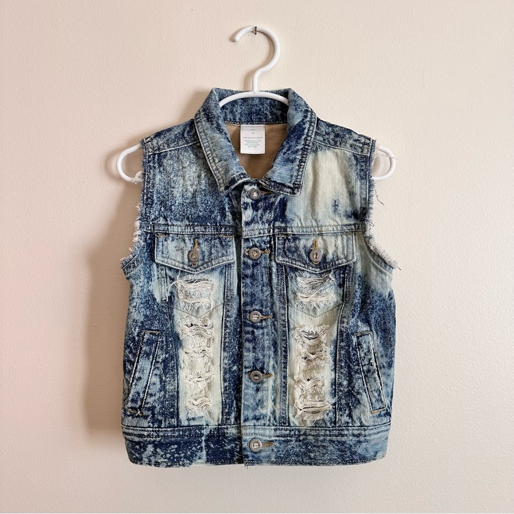 Wonder Kids Custom Distressed Denim Vest